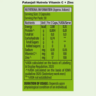 Patanjali Nutrela Vitamin C & Zinc + B Complex (60N + 30N)