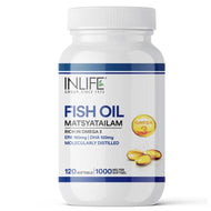 Inlife Fish Oil Capsules Omega 3 Supplement | 1000mg 60 Softgels