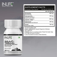 Inlife Shilajit + Tribulus + for Men and Women | 90 Veg. Capsules