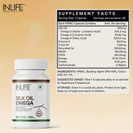 Inlife Silk Oil Veg. Omega 3 6 9 Capsules | 500mg | 60 Veg. Capsules