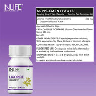 Inlife Licorice Root Supplement | 60 Veg. Capsules