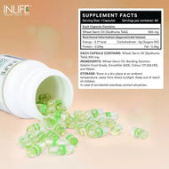 INLIFE Wheat Germ Oil Supplement | 500mg Capsules | Natural Vitamin E 60 Capsules