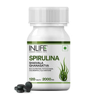 Inlife Spirulina | Organic Blue - Green Algae Superfood with Phycocyanin & Antioxidants | 500mg (60 Tablet)