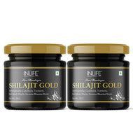Inlife Shilajit Gold Resin with Ashwagandha, Tribulus, Turmeric, Kali Musli | 20g