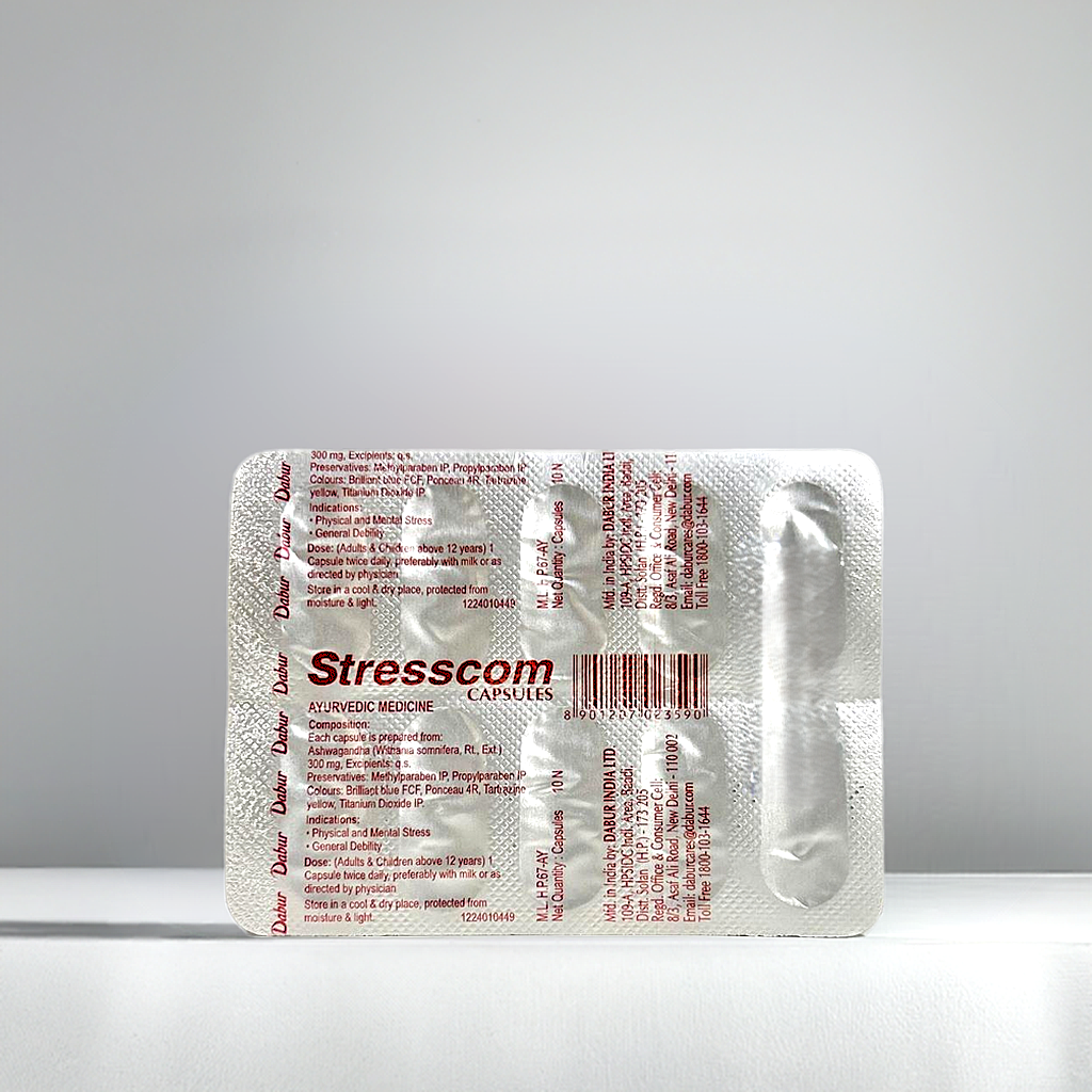 Dabur Stresscom 10 Capsules (Pack Of 2)