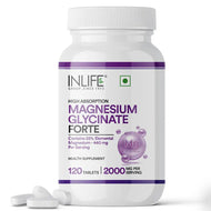 Inlife Chelated Magnesium Glycinate Forte Supplement 2000mg 60 Tablets