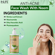 Inlife Anti-Acne Face Wash with Neem | 250ml