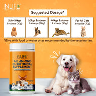 Inlife Nutritional Meal Mix Powder for Dogs, Cats, Pets | Advanced Multi-Nutrient Formula