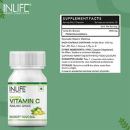 Inlife Natural Vitamin C Amla Extract 1000mg 60 Veg Capsules