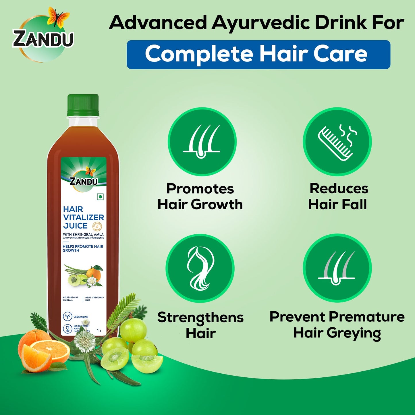 Zandu Hair Vitalizer Juice (1L)