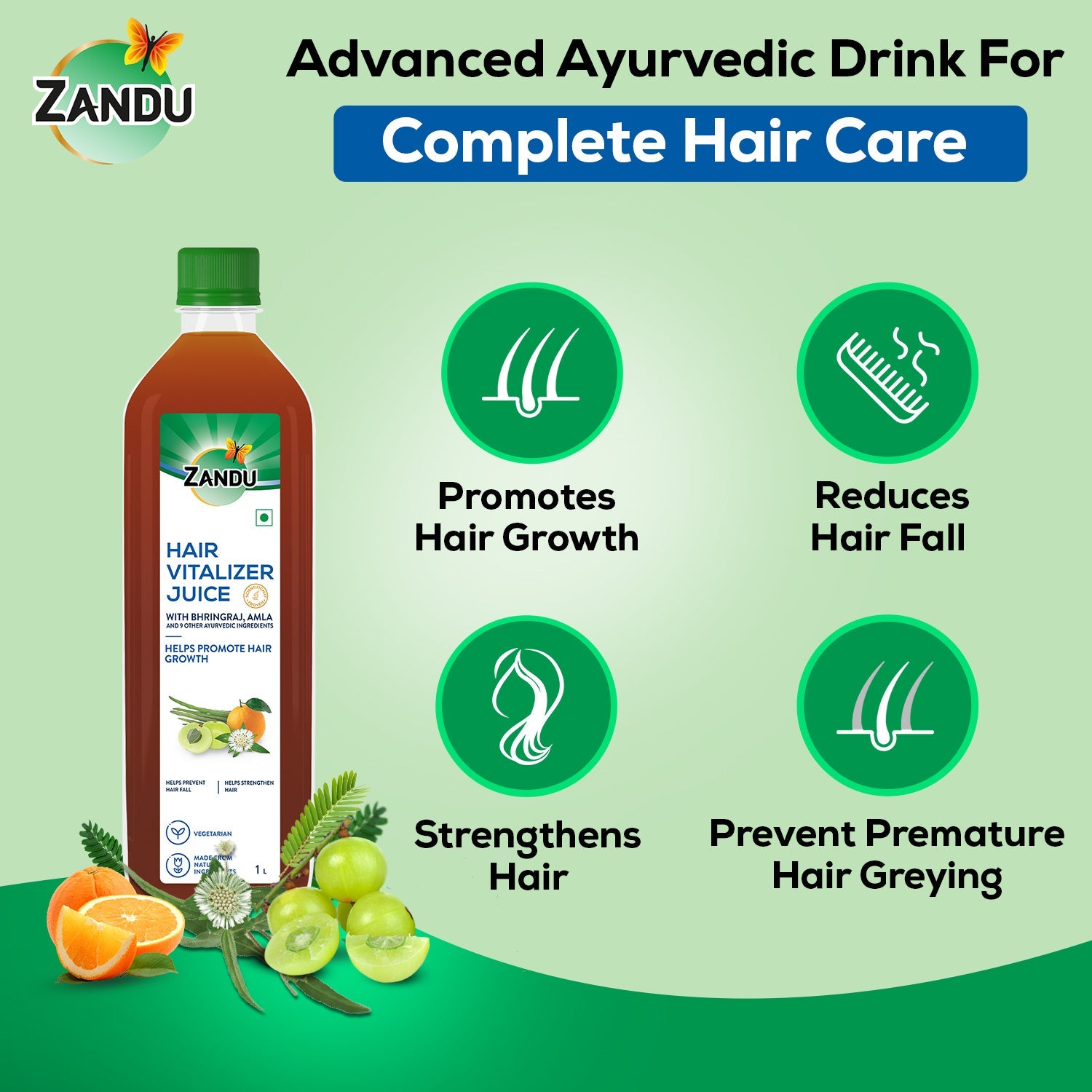 Zandu Hair Vitalizer Juice (1L)