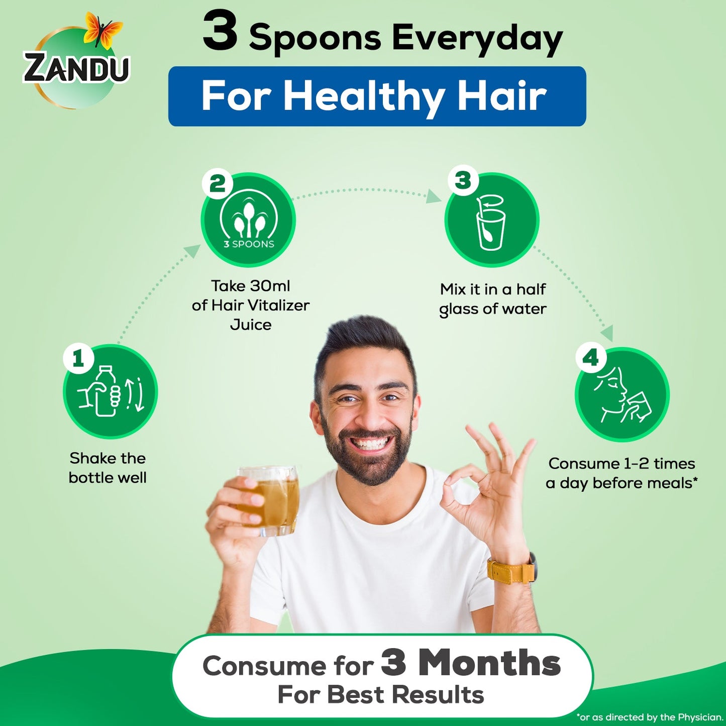 Zandu Hair Vitalizer Juice (1L)