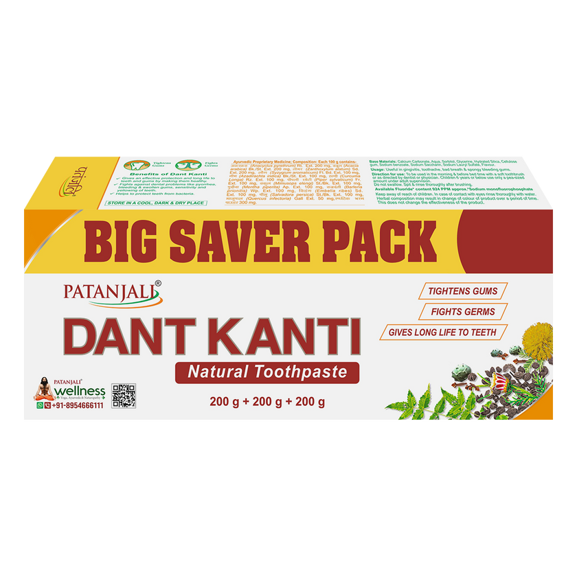 Dant Kanti Natural (200gx3) Big Saver Pack