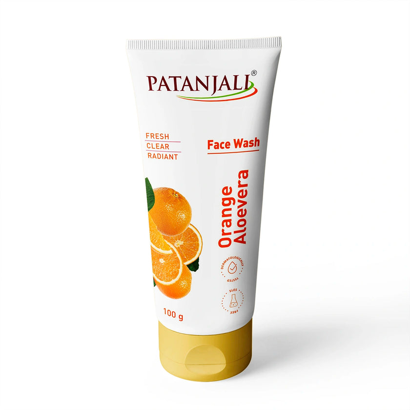Patanjali Orange Aloe Vera Herbal Face Wash 100g