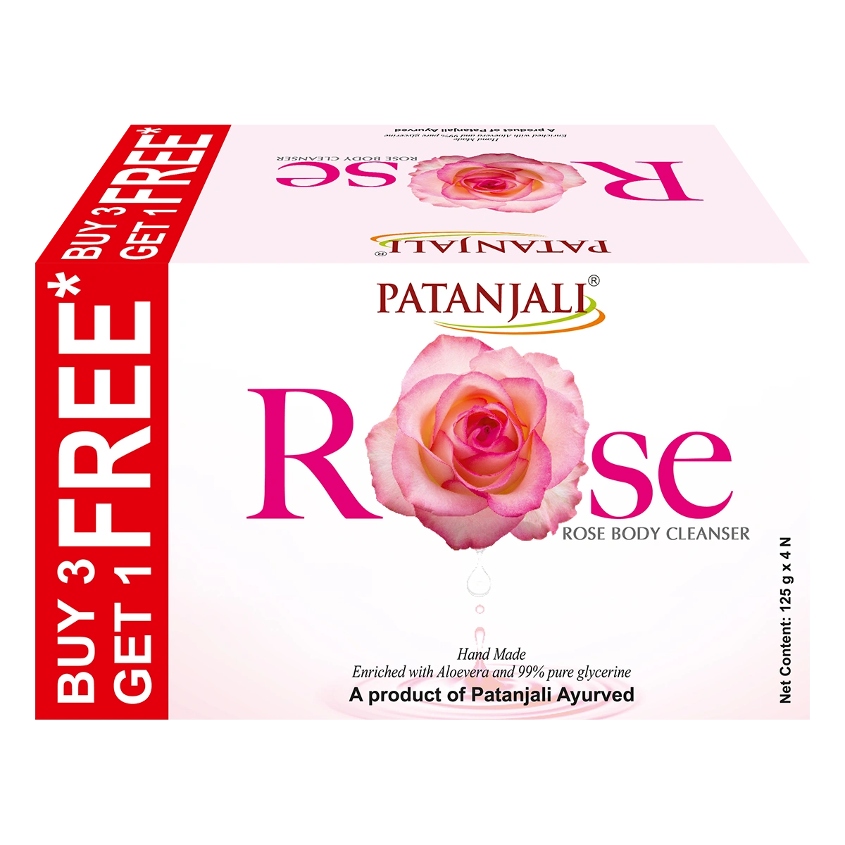 Patanjali Rose Body Cleanser 125g C.o. B3g1 Free