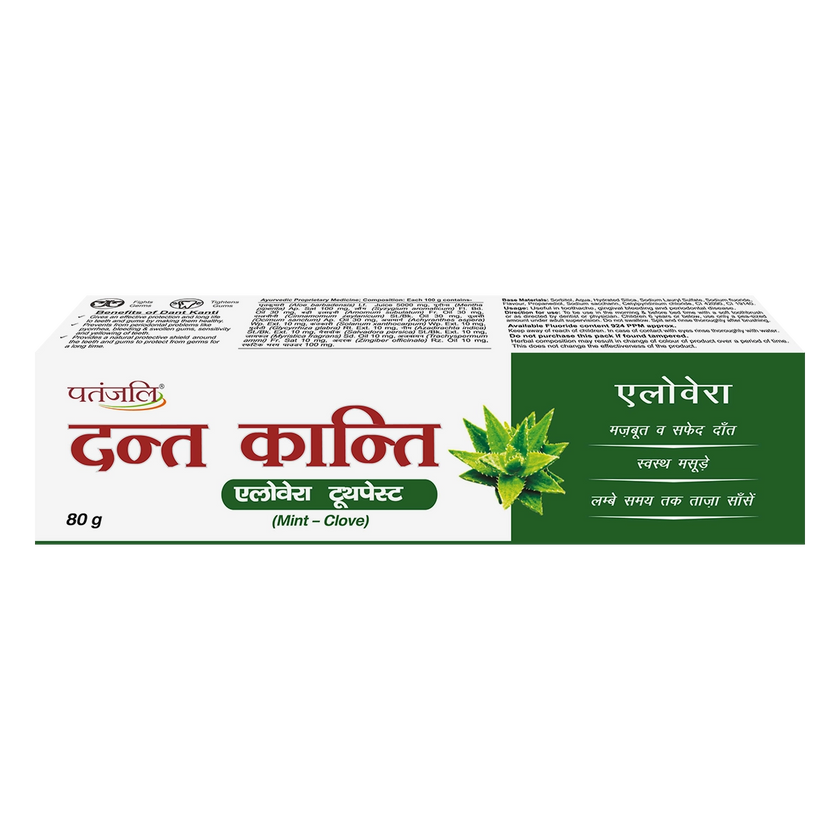 Patanjali Dant Kanti Aloevera Gel Toothpaste 80g