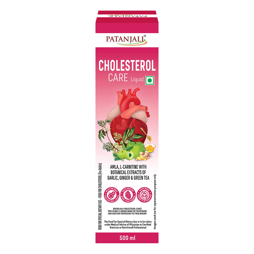 Patanjali Cholesterol Care Liquid Herbal Wellness Blend 500ml