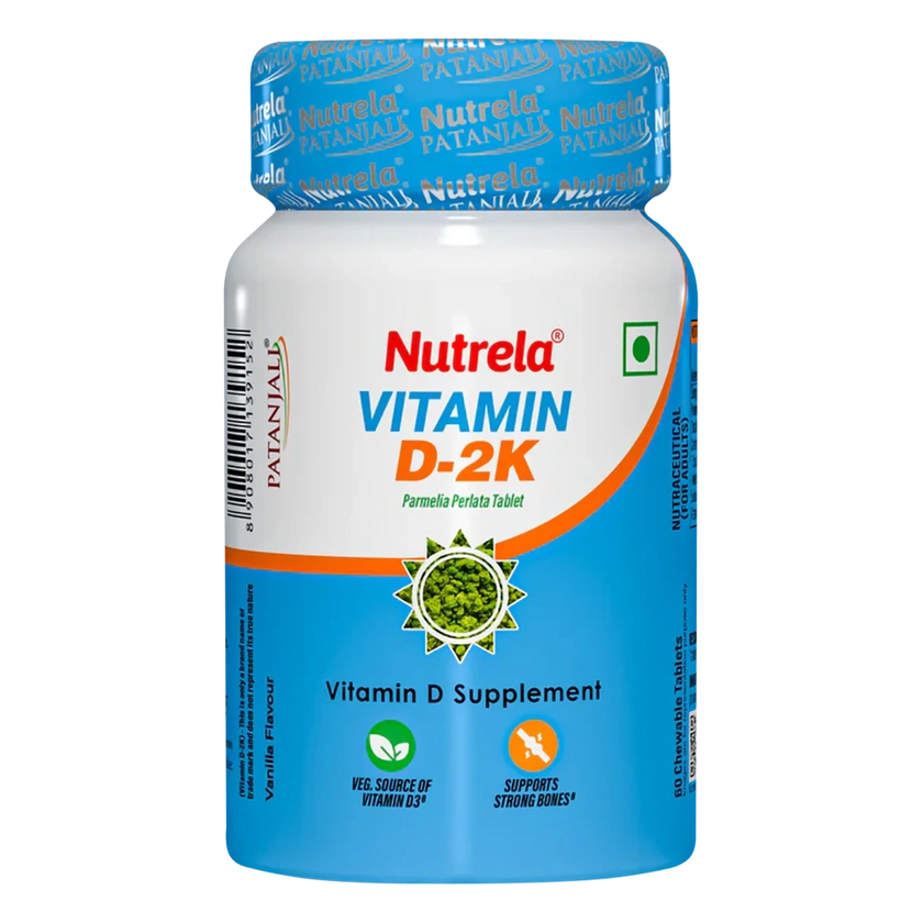 Patanjali Nutrela Vit D2k Natural Tab Vanilla (60N)