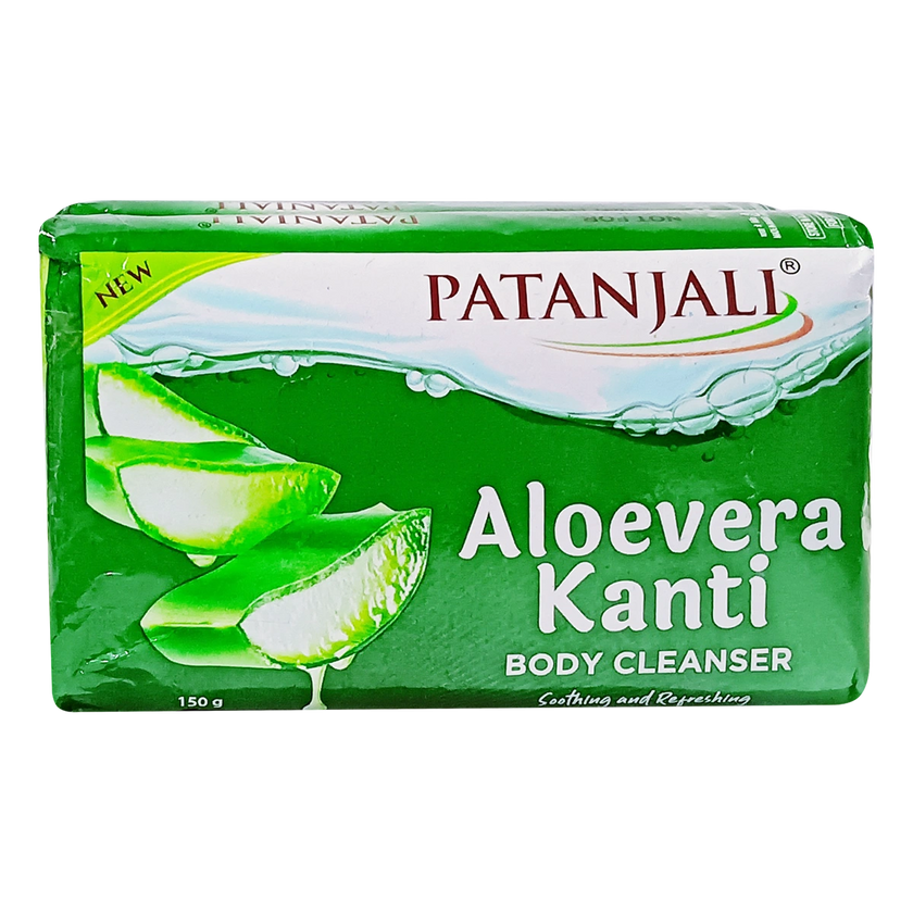 Patanjali Kanti Aloevera Herbal Body Soap 150g (Pack Of 4)