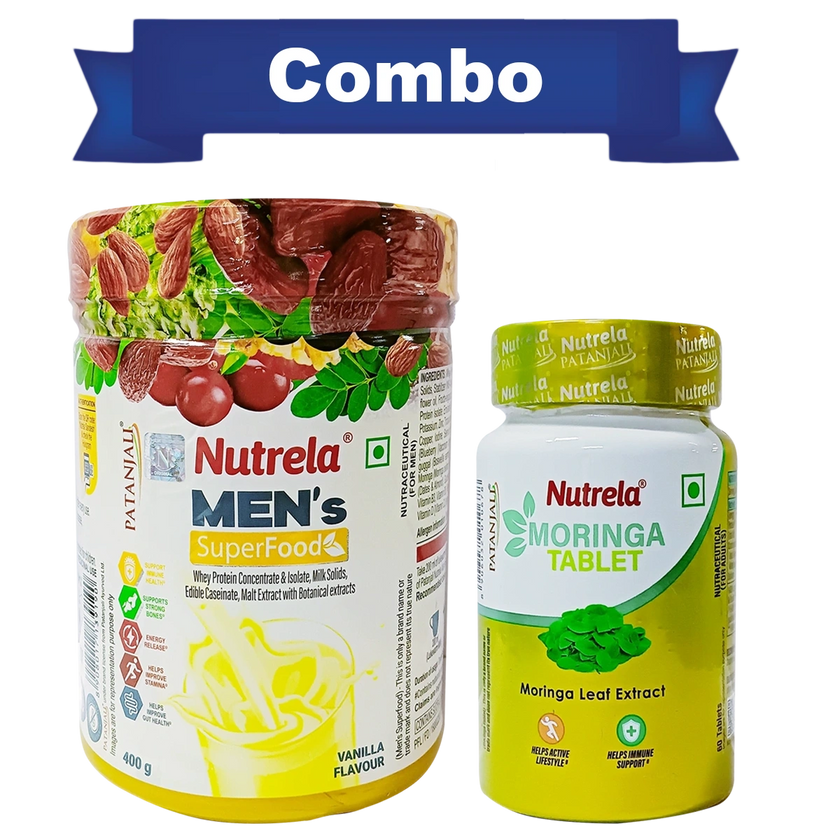 Patanjali Nutrela Men’s Superfood + Moringa (400g + 60N) Combo Pack
