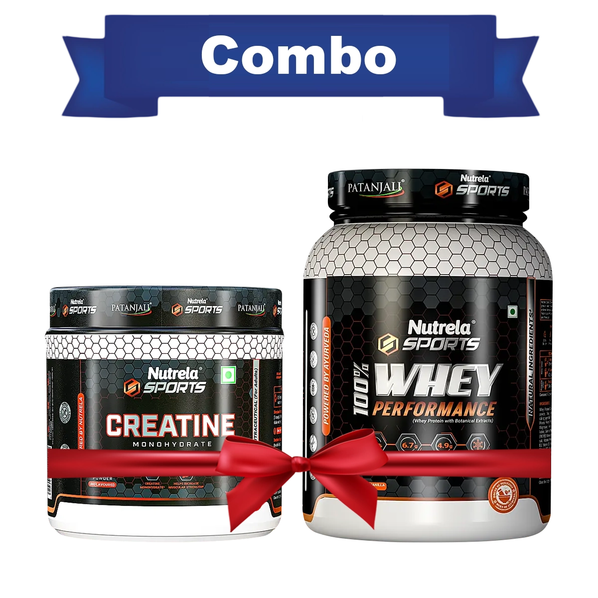 Combo- Patanjali Nutrela Sports Whey Performance Fv 1kg + Patanjali Nutrela Sports Creatine Monohydrate - 100g
