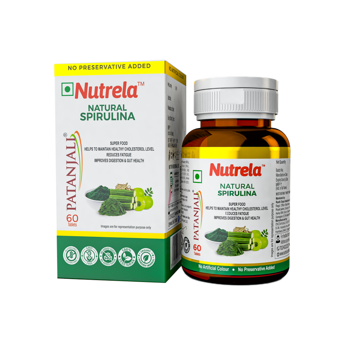Patanjali Nutrela Spirulina Natural 60 Tablets