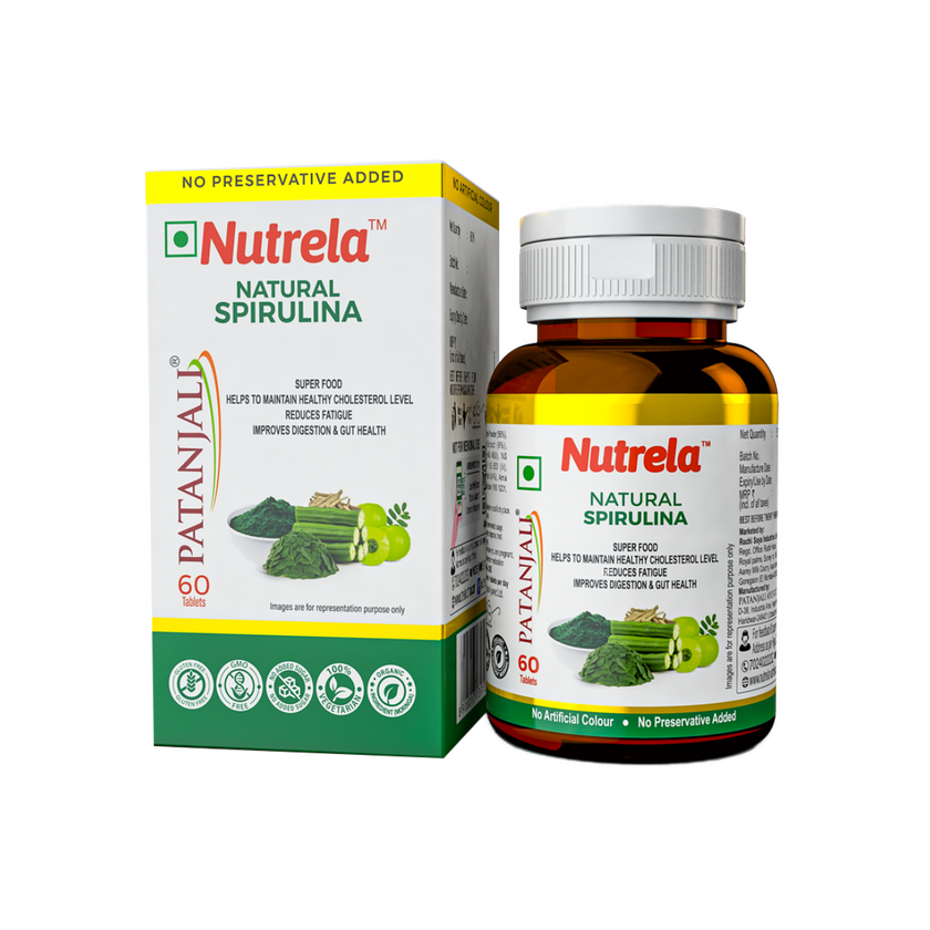 Patanjali Nutrela Spirulina Natural 60 Tablets