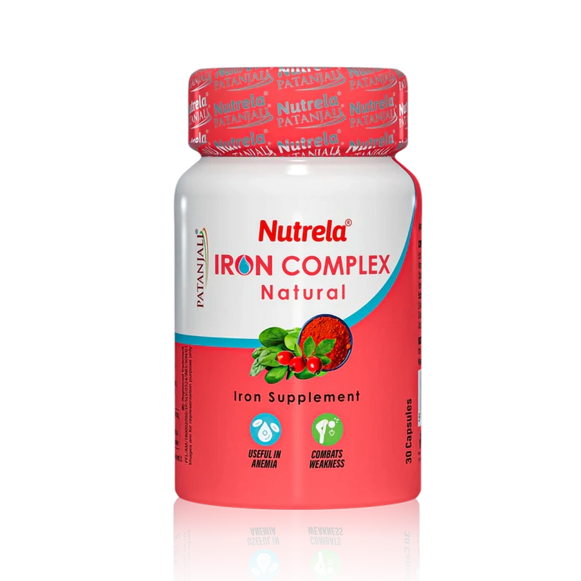 Patanjali Nutrela Iron Complex Natural 350mg 30 Capsules