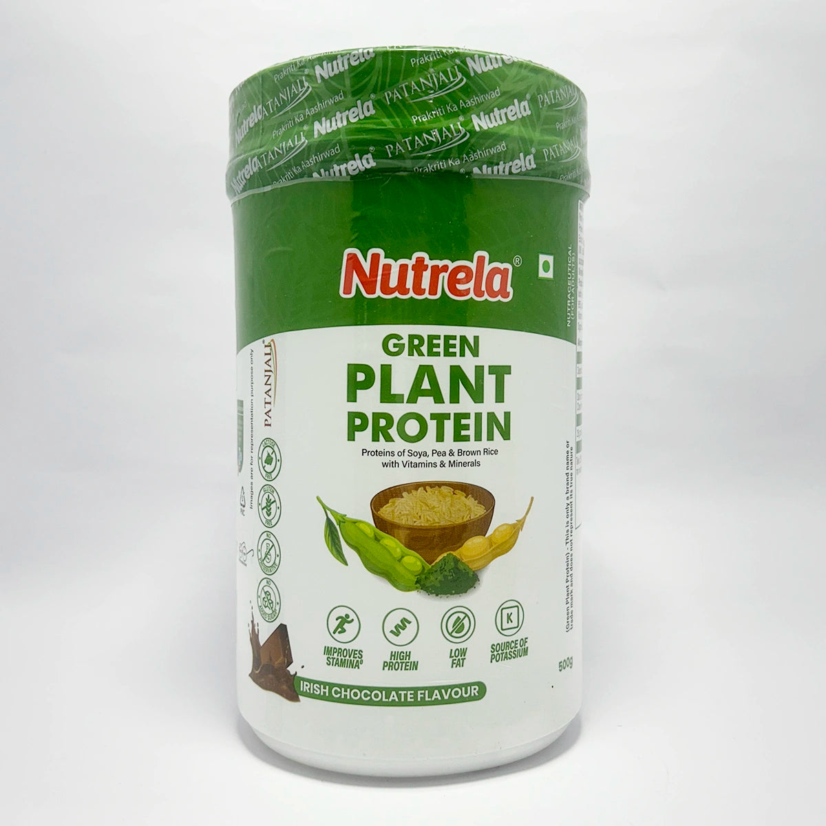 Patanjali Nutrela Green Plant Protein Chocolate Flavor 500g