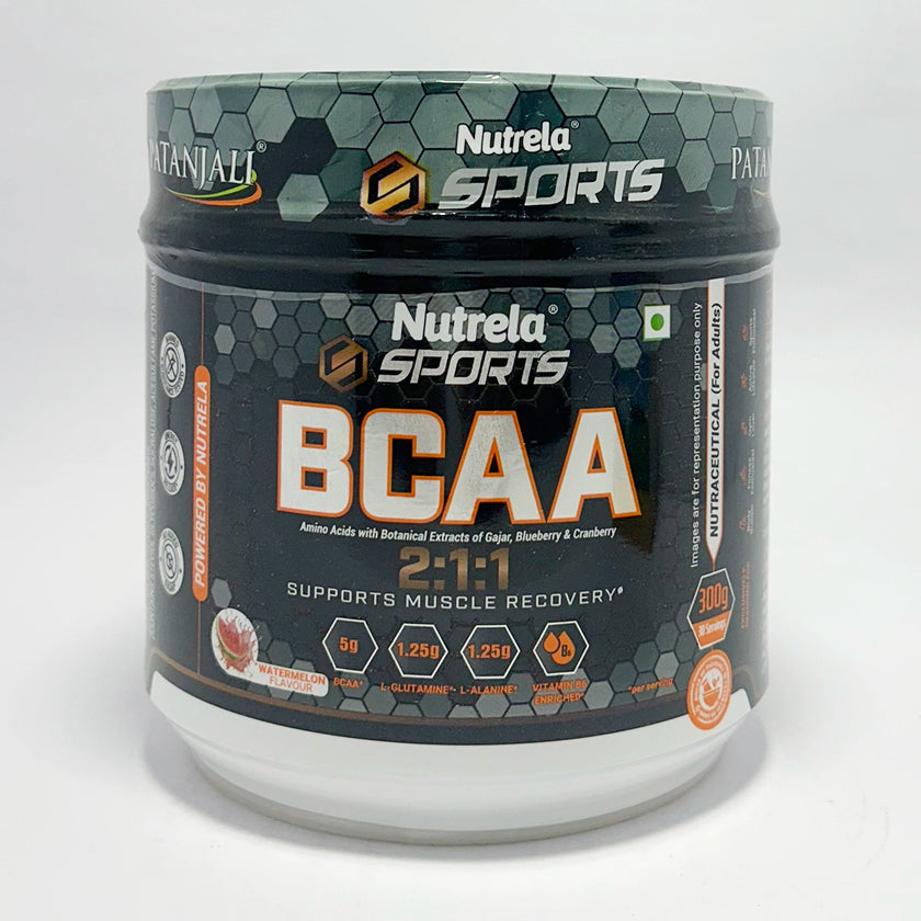 Patanjali Nutrela Sports BCAA3 Powder Watermelon Flavour (300 g)