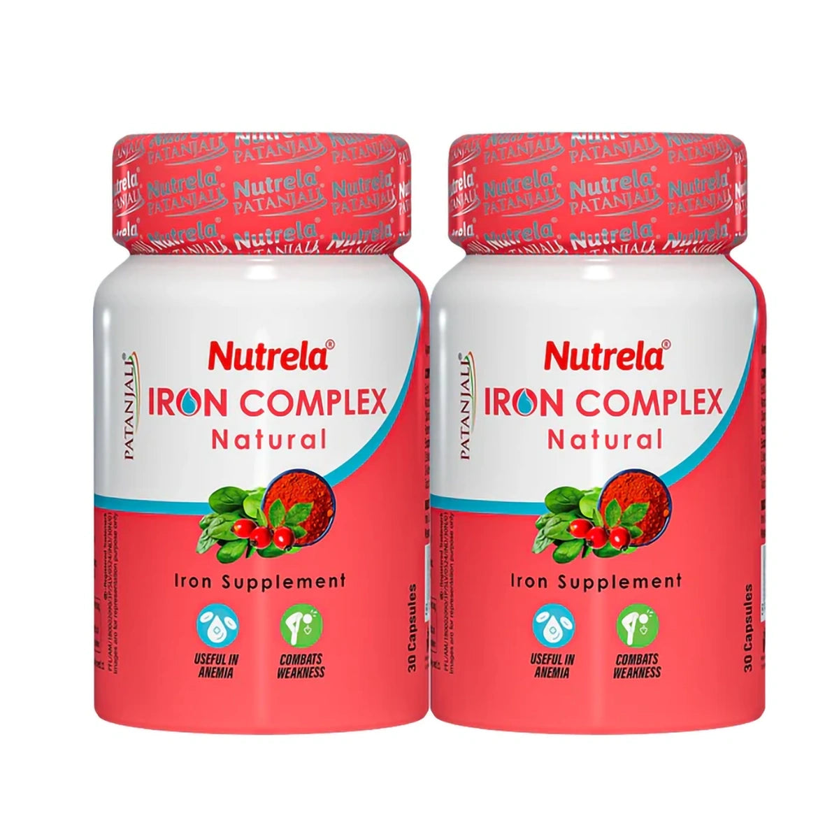 Patanjali Nutrela Iron Complex Natural Capsule (pack of 2)
