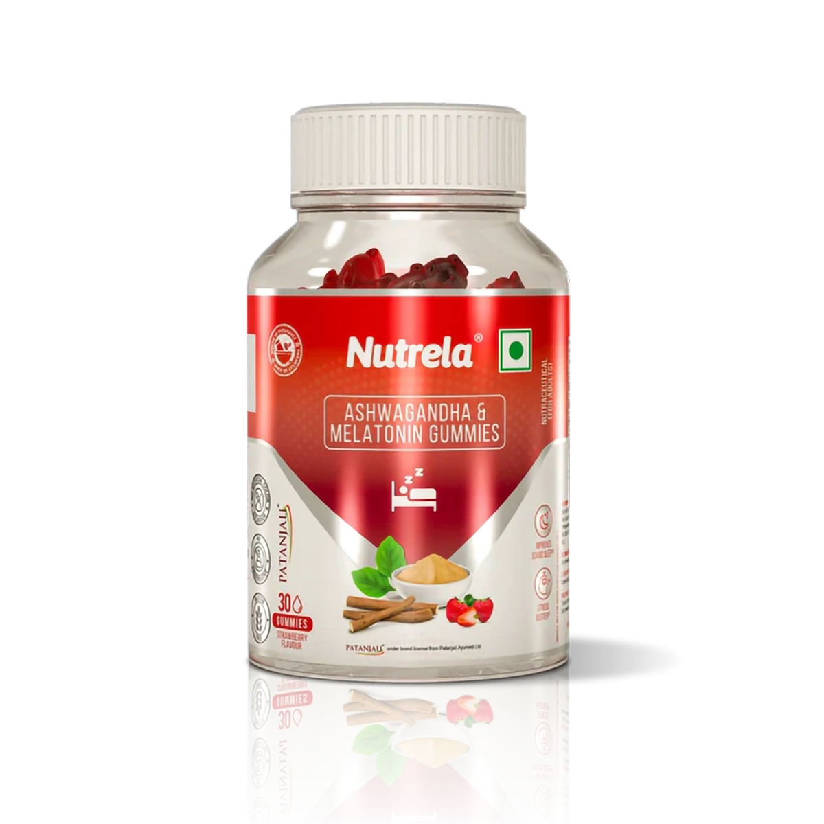 Patanjali Nutrela Ashwagandha & Melatonin Gummies (30 Gummies)