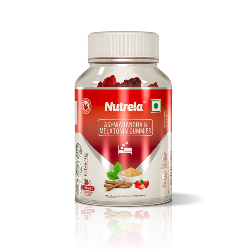Patanjali Nutrela Ashwagandha & Melatonin Gummies (30 Gummies)