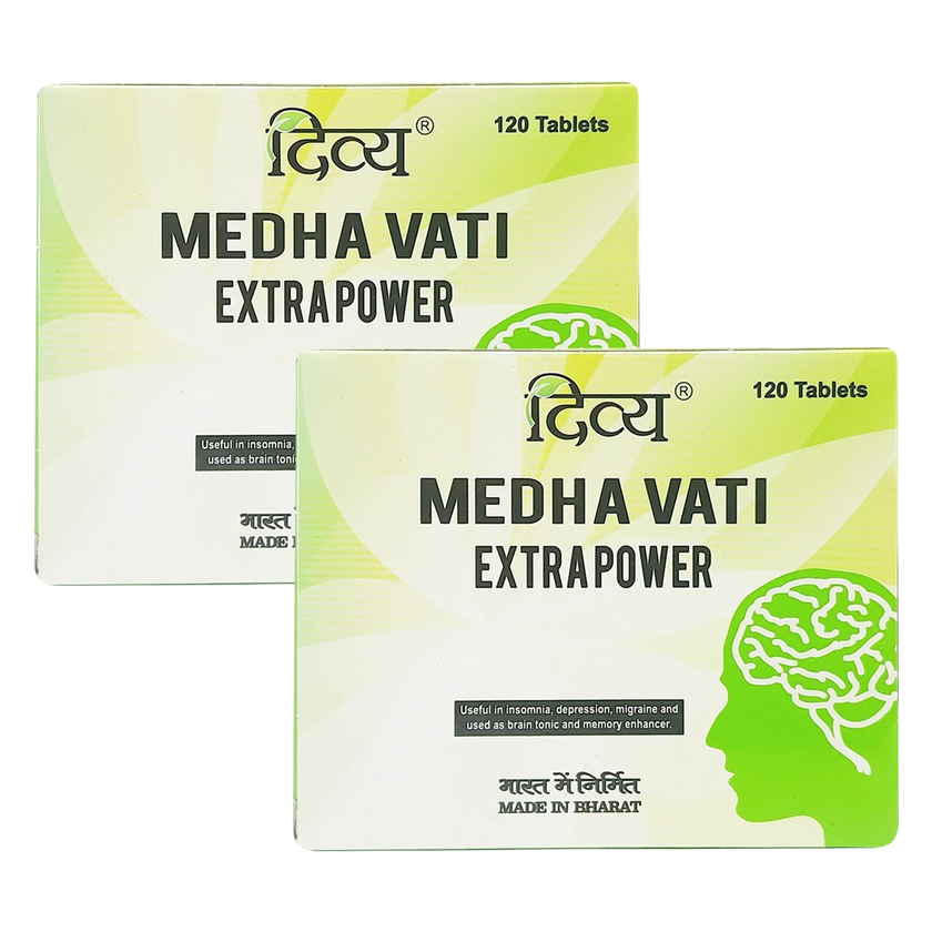 Divya Medha Vati Extra Power 120 Tablets (Pack of 2)