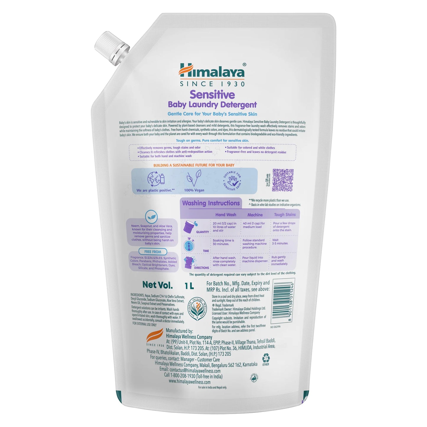 SENSITIVE BABY LAUNDRY DETERGENT 500ml