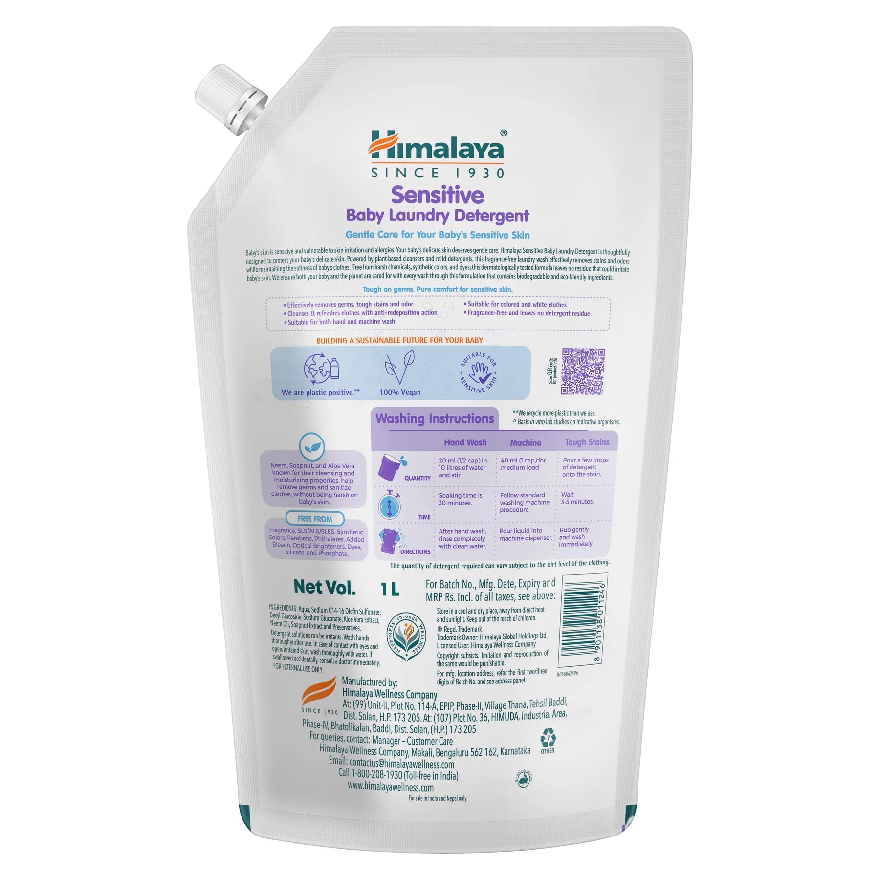 SENSITIVE BABY LAUNDRY DETERGENT 500ml