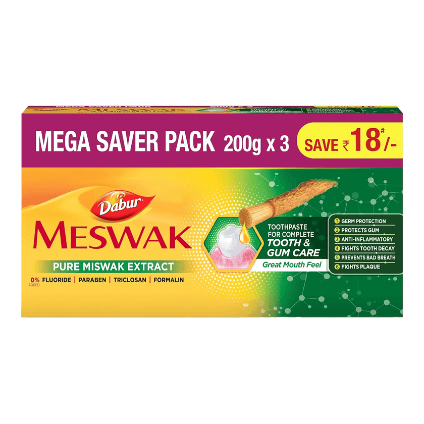 Dabur Meswak Toothpaste 200g (Pack of 3)