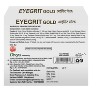 Divya Eyegrit Gold 20 Tablets