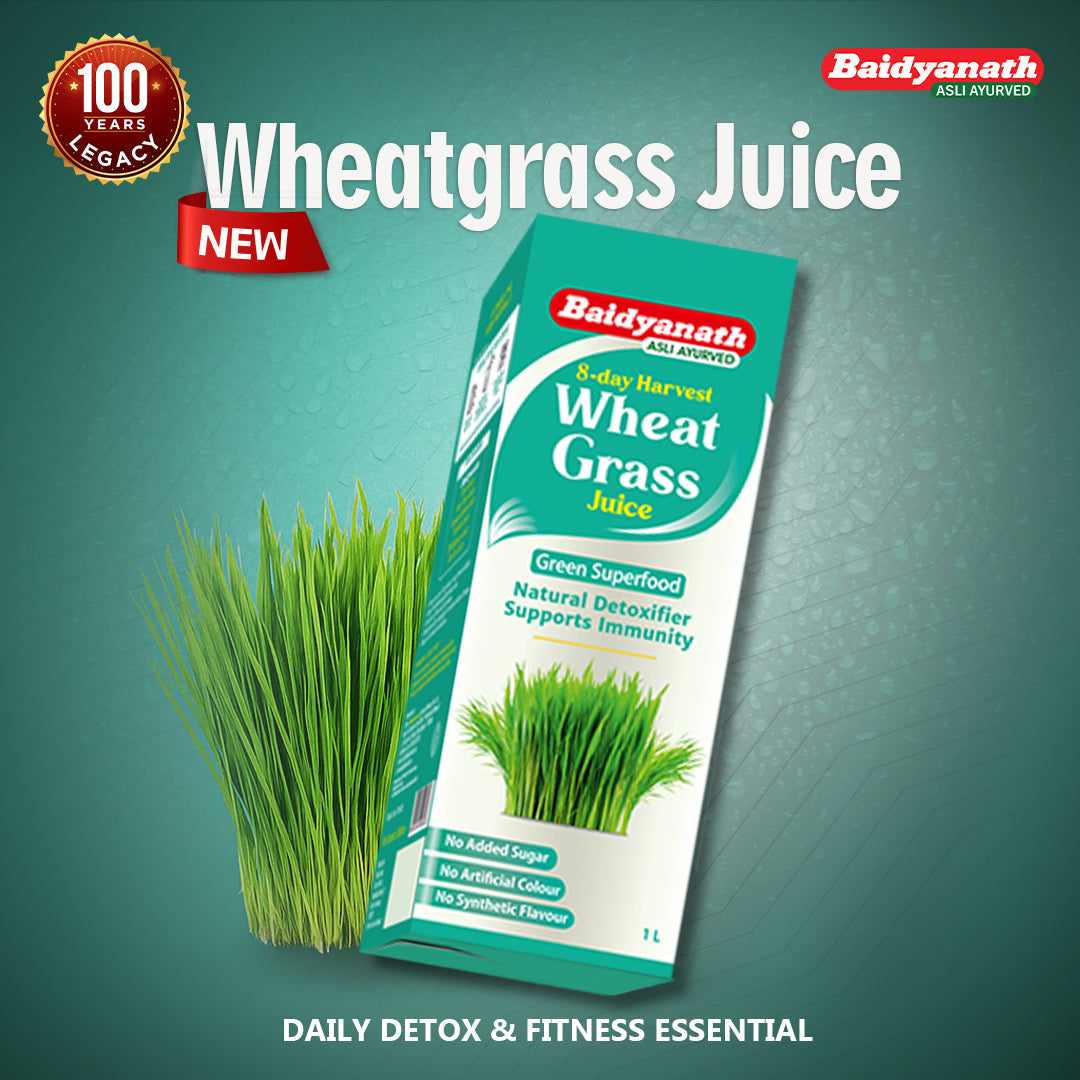 Baidyanath Wheatgrass Juice â€“ Natural Immunity Booster for Daily Energy and Overall Wellness 1 Ltr