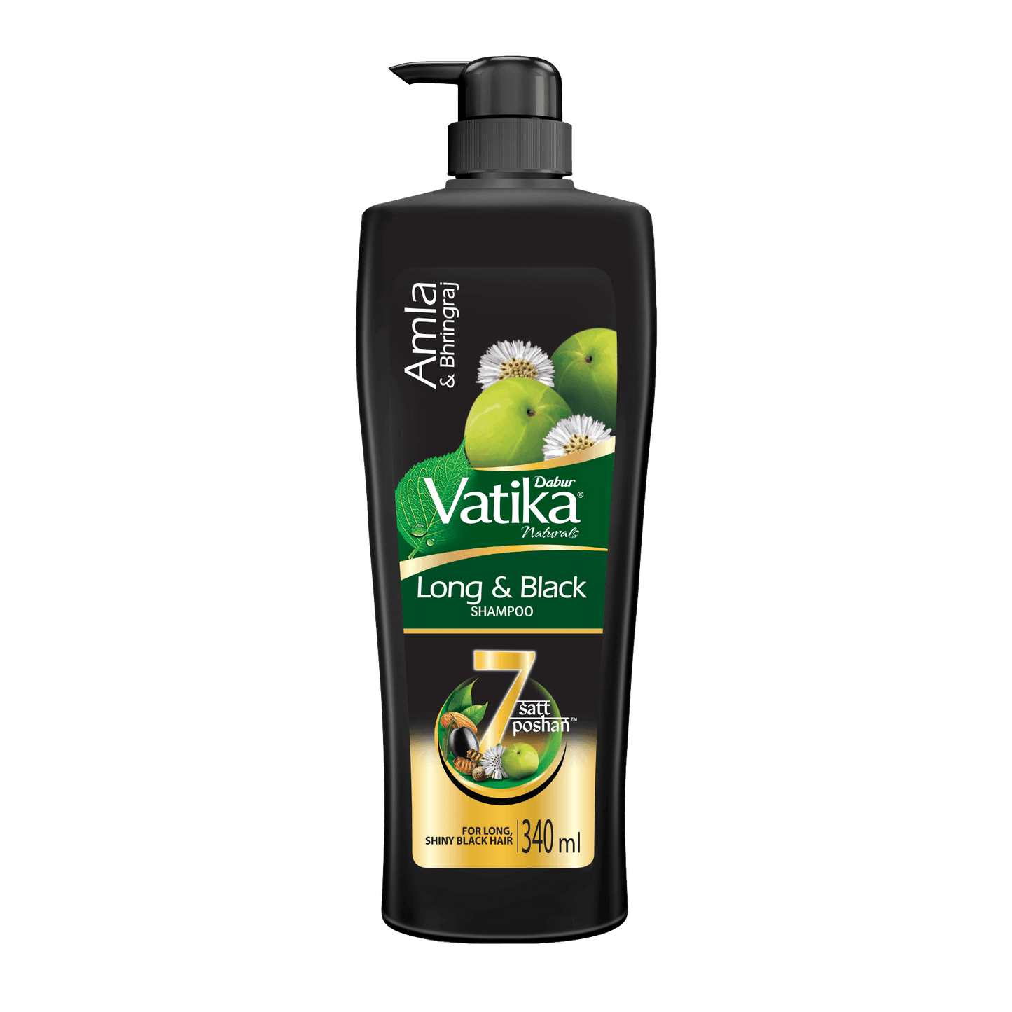 Vatika shampoo bottle on a transparent background