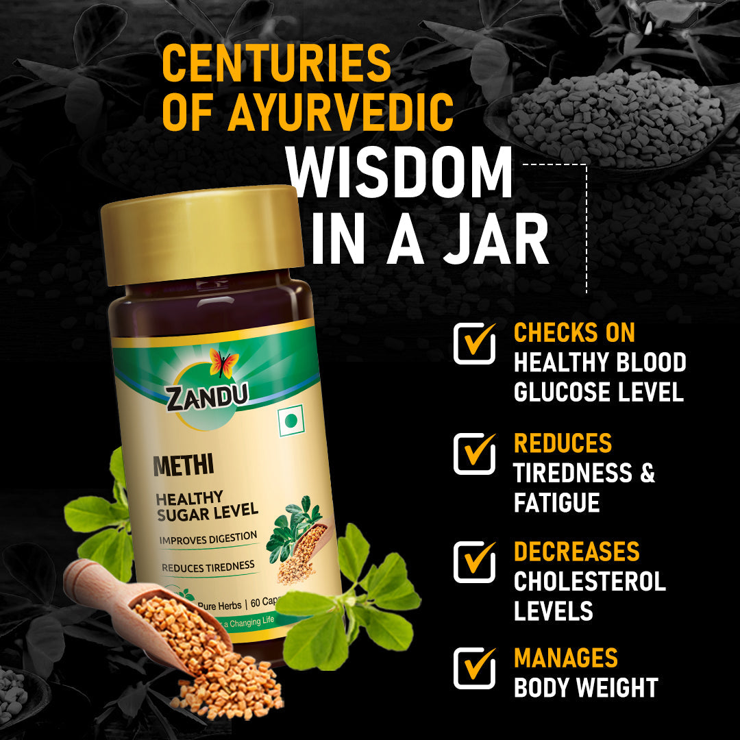 Zandu Pure Methi 60 Capsules