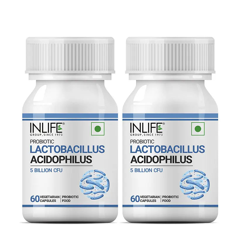 Inlife Lactobacillus Acidophilus Supplement | Veg. Capsules - 8