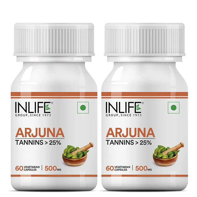 Inlife Arjuna Extract Supplement|500mg| Veg. Capsules - 7