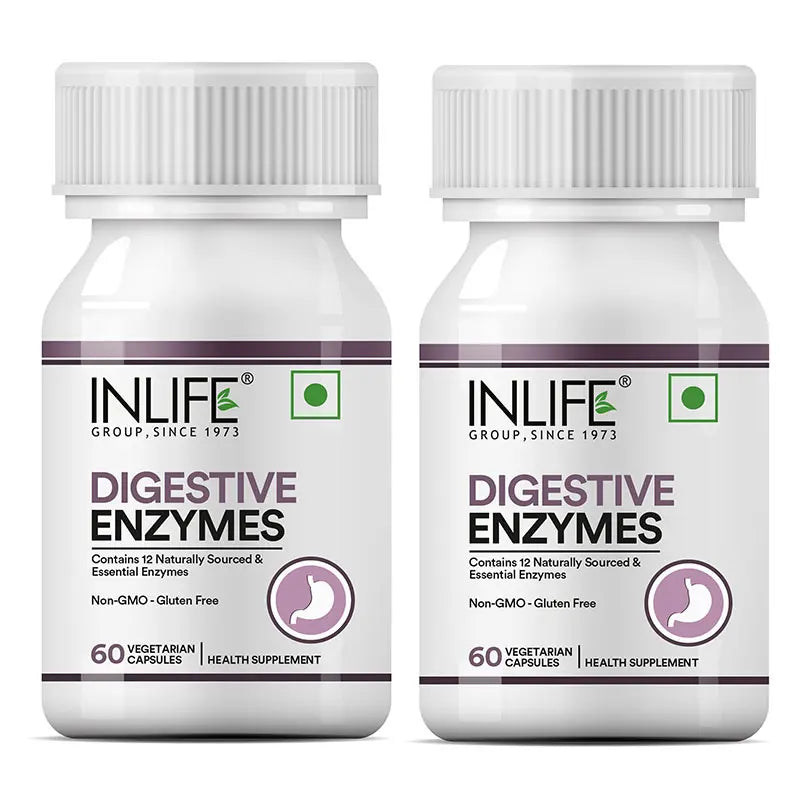 Inlife Digestive Enzymes Supplement | 60 Veg. Capsules - 7