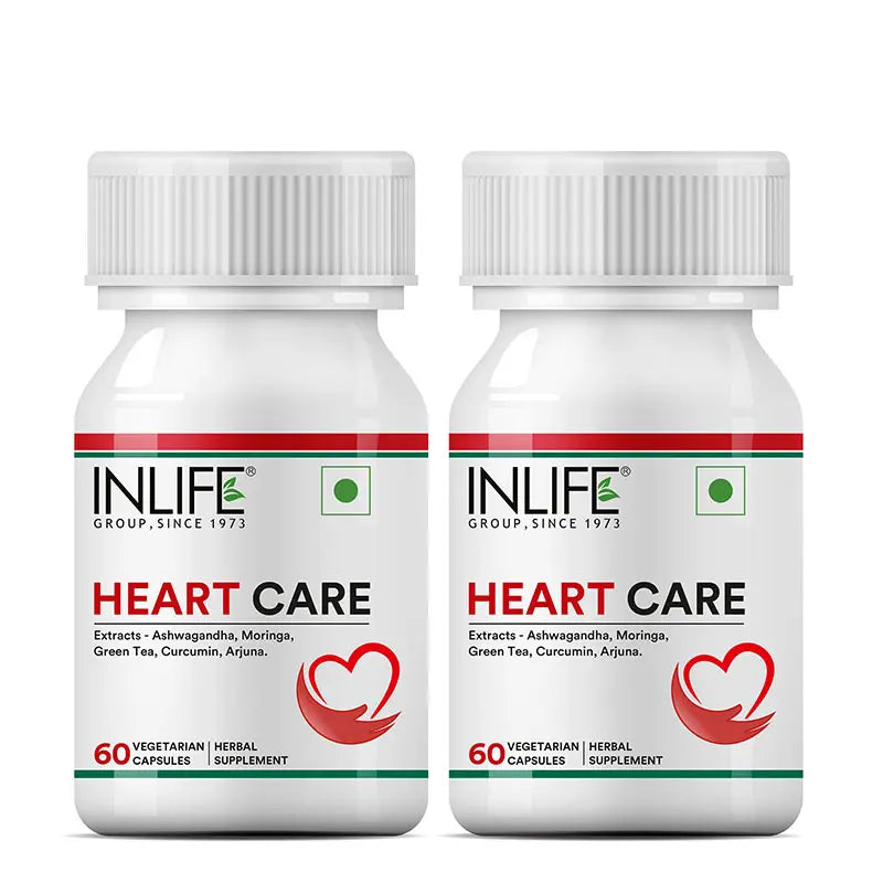 Inlife Heart Care Supplement | 500mg | 60 Veg. Capsules