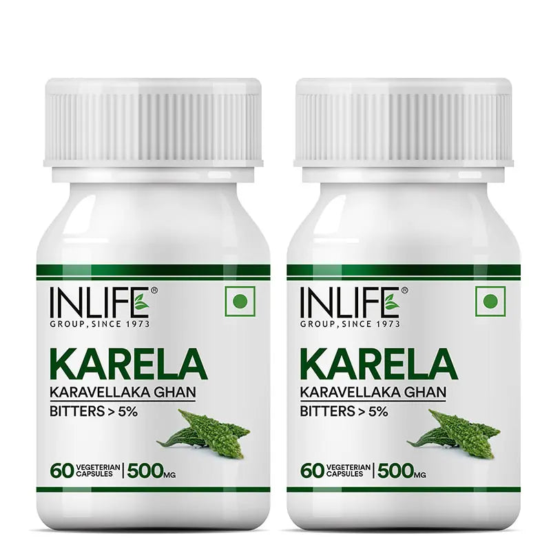 Inlife Karela Bitter Gourd Extract Supplement, 500mg | Veg. Capsules - 7