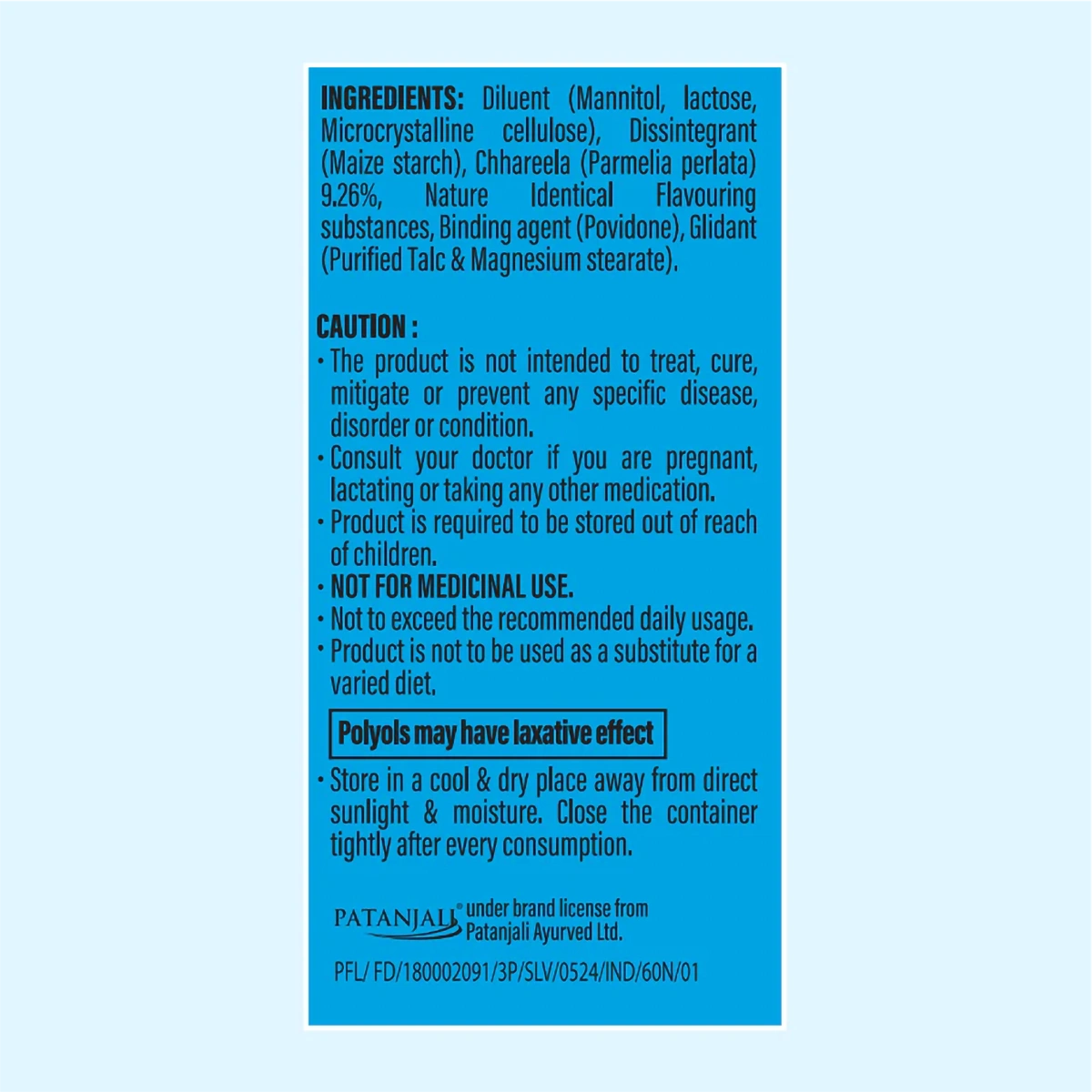 Patanjali Nutrela Vit D2k Natural Tab Vanilla (60N)