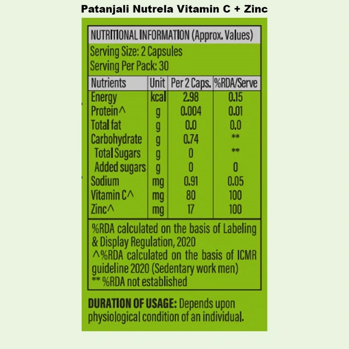 Combo Pat. Nutrela Vitamin C & Zinc + B-Complex (60N+30N)