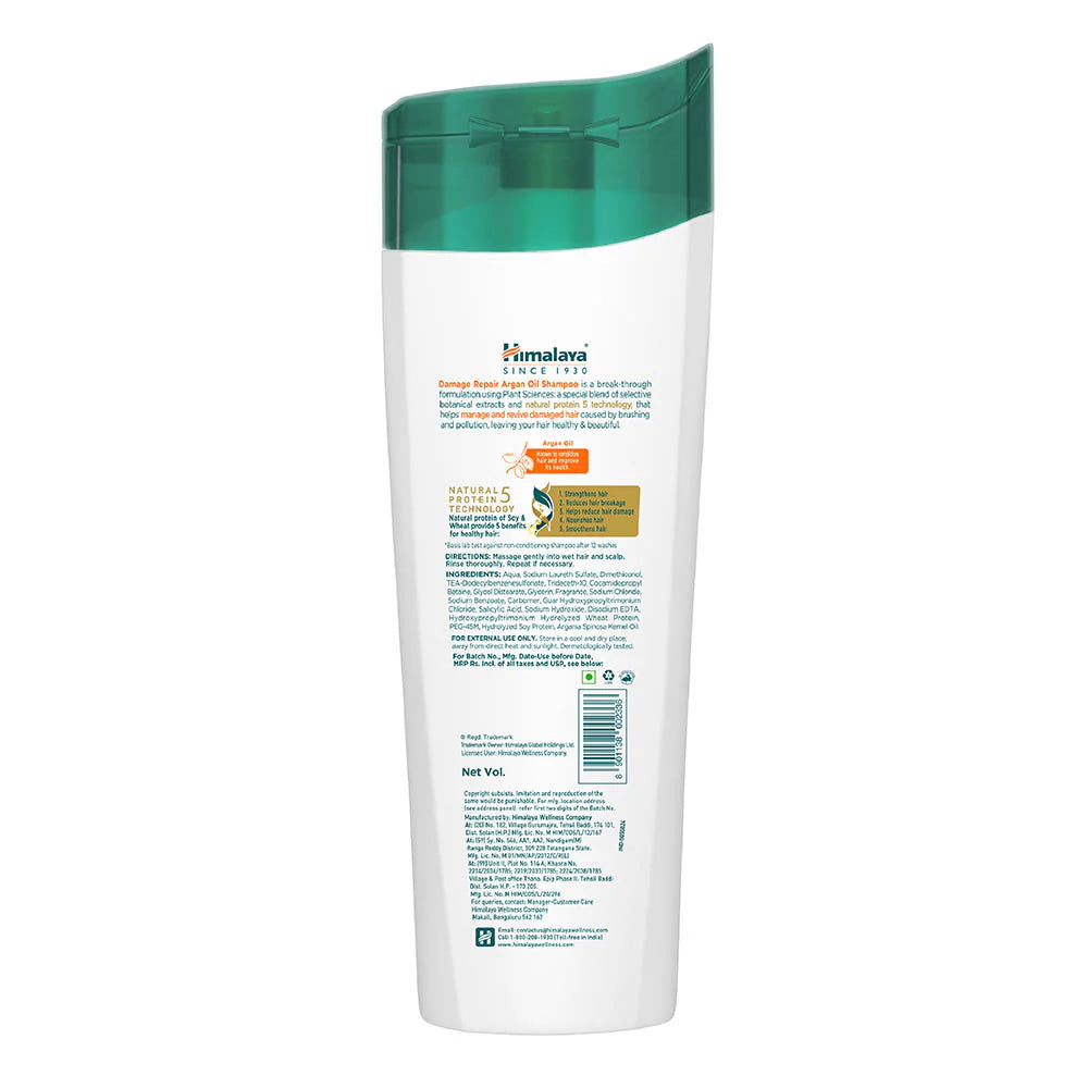 Himalaya Herbals shampoo bottle with green cap on a white background