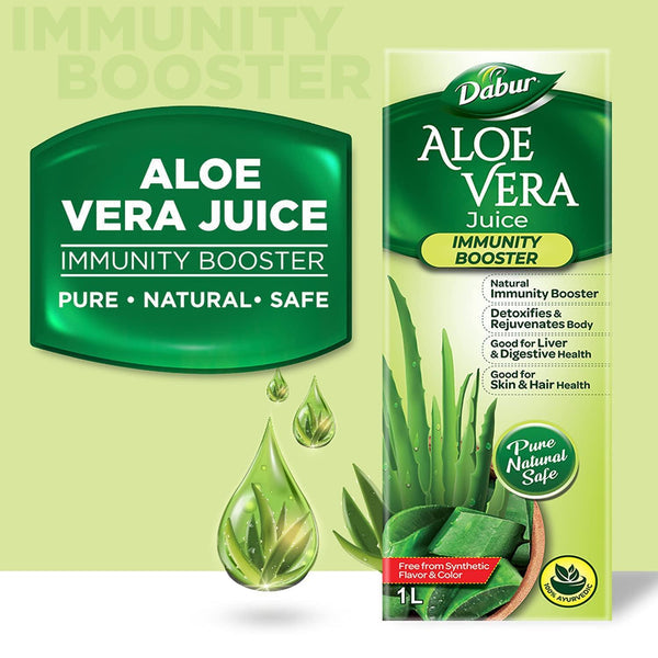 Dabur Aloe Vera Juice | For Immunity, Detoxification, Digestion, Skin & Hair 1L